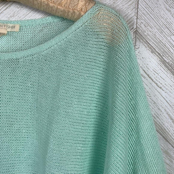 Eileen Fisher Mint Green Long Sleeve Sweater PL/PG - Picture 3 of 8